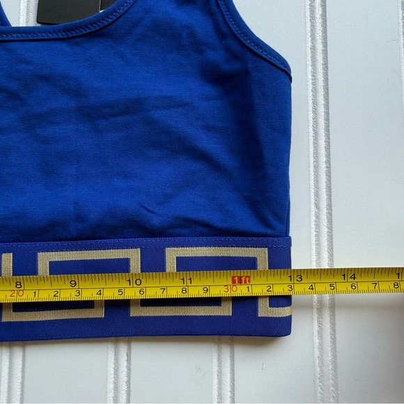 Versace Greca Border sports bra in blue - Picture 6 of 7
